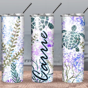 Turtle// Under the Sea// Tumbler//Drinking glass//Wine glass//Personalized gift// Name Gifts// Holiday Gift//Ocean //Personalized tumbler