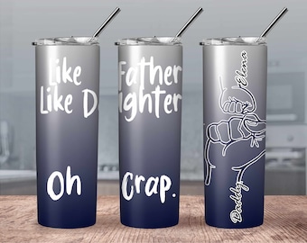 Vaso de papá personalizado de hija // Vaso de papá e hija // Regalo de papá //Idea de regalo de vaso de papá // Vaso de café personalizado de papá