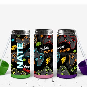 Personalized Kids Flip top Gaming Tumbler// Gaming Tumbler// Kids Tumbler// Tumbler for gaming kids// Gaming controller tumbler// Gaming Cup