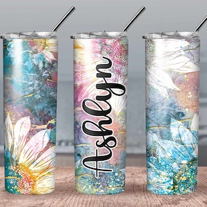 Sunflower Personalized Tumbler// Mothers Day Coffee Tumbler// Sunflower Tumbler// Personalized Gift Tumbler// Mothers Day Gift