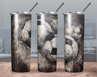 Personalisierter Fußball Becher // Wasserflasche für Fußball // Custom Fussball Gang // Sportwasserflasche mit individuellem Namen // Personalisierter Fussball Becher
