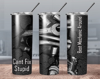 Mechanic // Men's Tumbler // Dad Gift // Mechanic Gift // Dad Tumbler Gift Idea// Men's personalized coffee tumbler // Gepersonaliseerde Tumbler