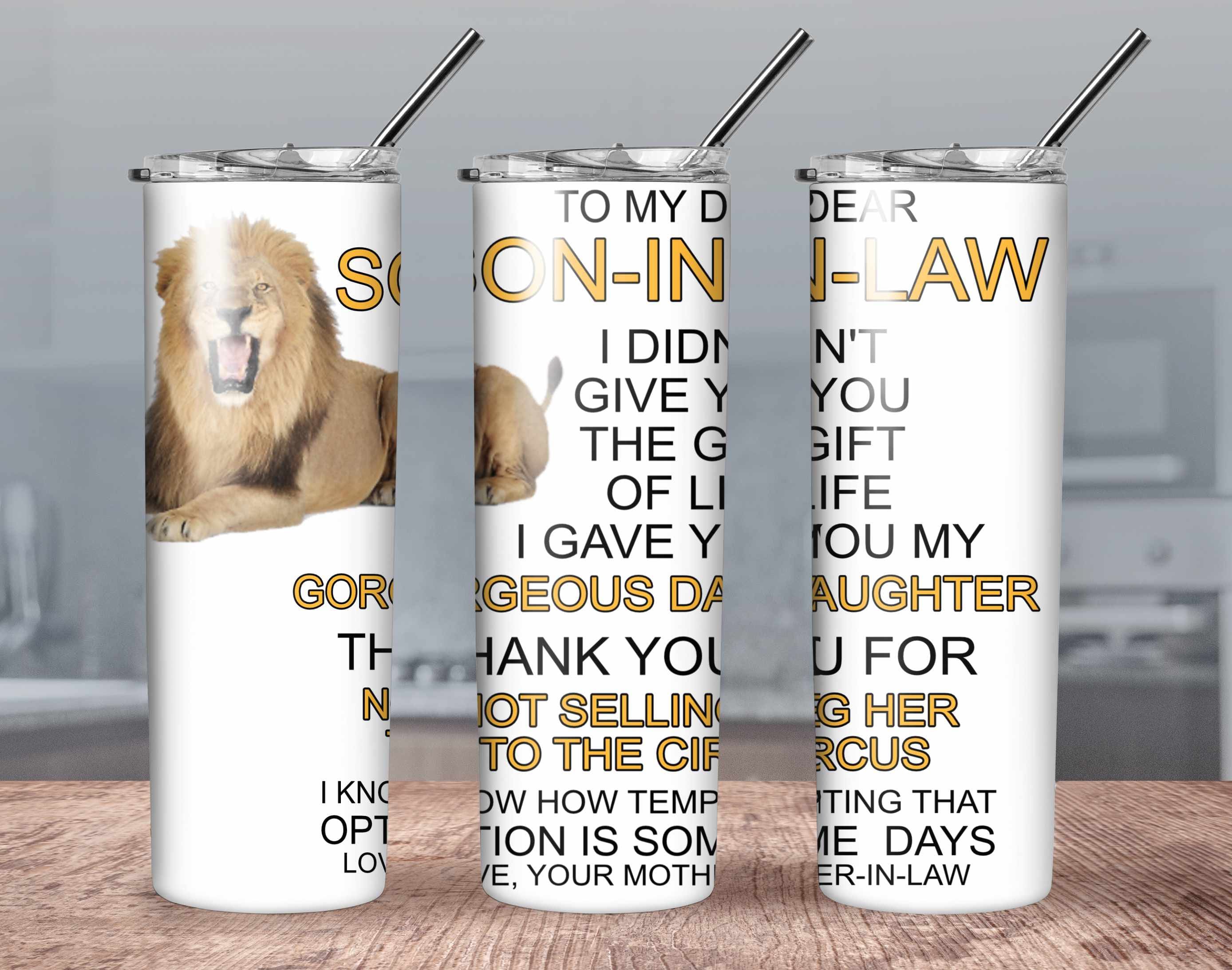 Muilzon Son-in-Law Gifts Tumblers 20oz - Son-in-Law Gifts from  Mother in Law/Father in Law Coffee Mug - Gifts for Son-in-Law Cup -  Birthday Gift Ideas for Son-in-Laws: Tumblers & Water