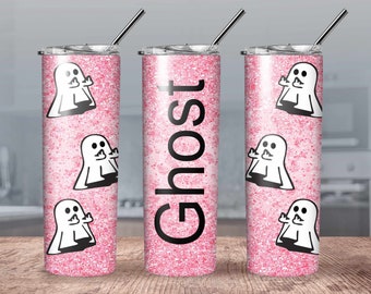 Funny Ghost Personalized Tumbler//Ghost Custom Tumbler//Funny Water Bottle//Glitter Ghost Tumbler//Cute Glitter Water Bottle//Custom Tumbler
