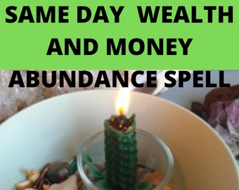 Abundance in Wealth and Money spreuken en kaarsen branden. BIG MONEY SPELL-service. Geldritueel voor het trekken van geld.