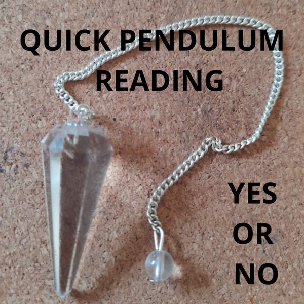 Pendulum Reading Psychic Guidance ,Quick Yes or No Answer, Reply within 24 hours