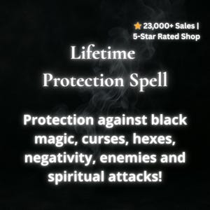 Poderoso hechizo de protección de por vida lanzado para ti / Detén el mal de ojo, maleficios, mala suerte, magia negra, energía negativa / Escudo espiritual de Fenris