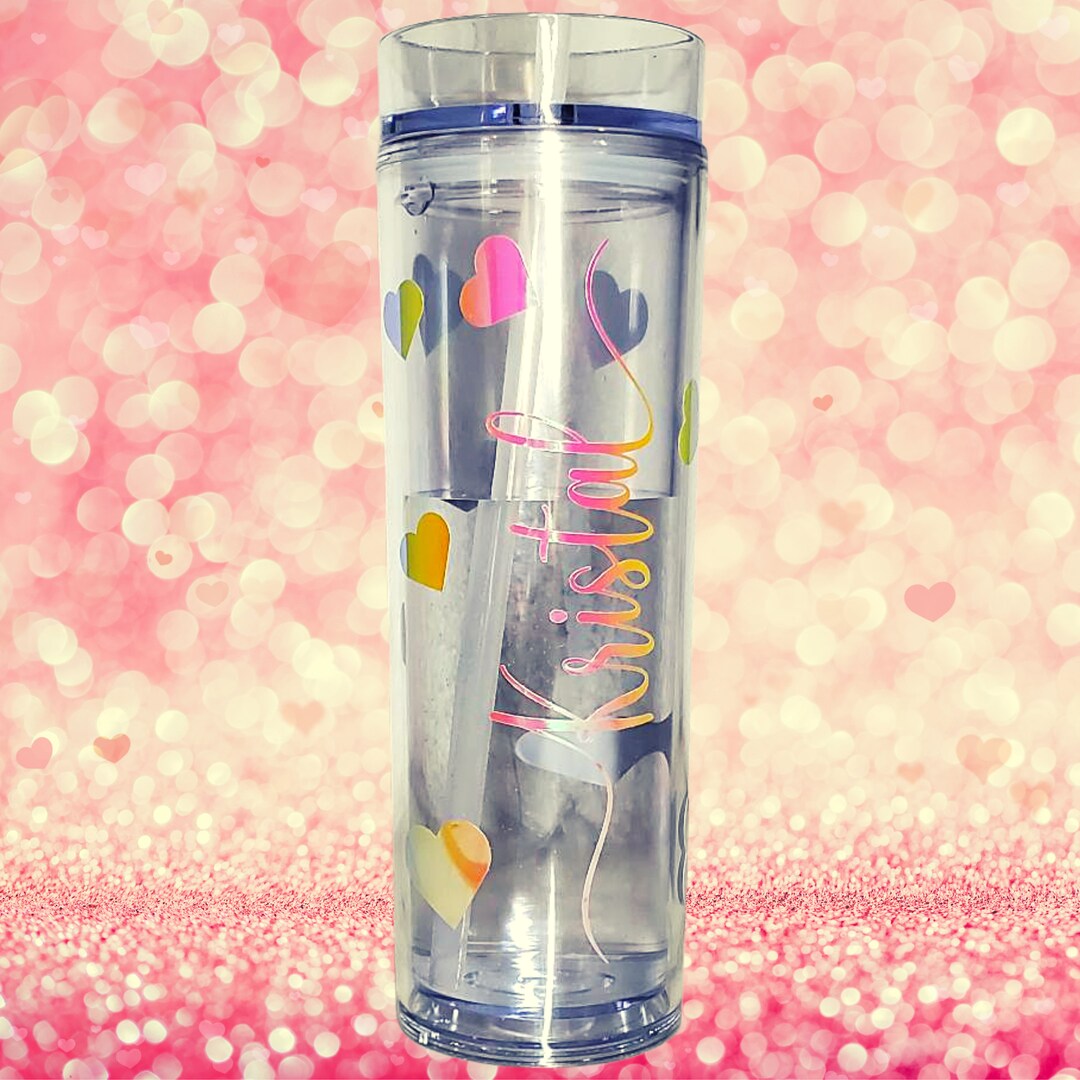 Personalized Tumbler With Straw, Custom Tumbler With Straw and Lid