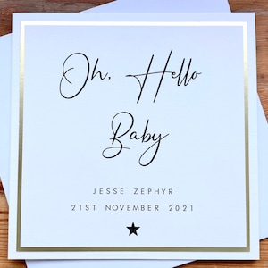 Personalisierte neue Baby Karte - Junge / Mädchen / Tochter / Sohn / Nichte / Neffe / Enkelin / Enkelin / Enkelkind