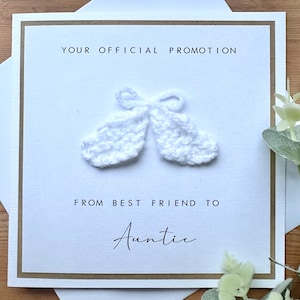Personalisierte Tante To Be Karte - Schwangerschaftsankündigung - Neue Tante To Be - Babyparty - Bester Freund - Tante