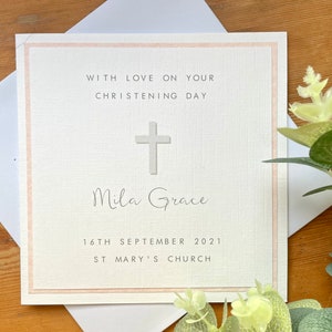 Tarjeta de Bautizo Personalizada - Bautismo / Niño / Niña / Hija / Hijo / Sobrina / Sobrino / Nieto / Nieta / Nieto