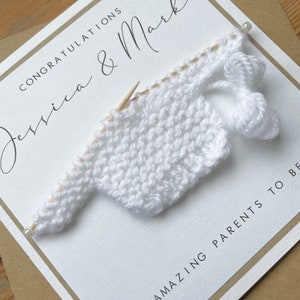 Personalised Parents To Be Knitted Jumper Card New Parents To Be New Baby Baby Shower Congratulations image 6