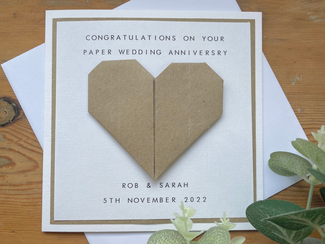1st Anniversary Card Personalised - Paper - Son / Daughter / Friend ...