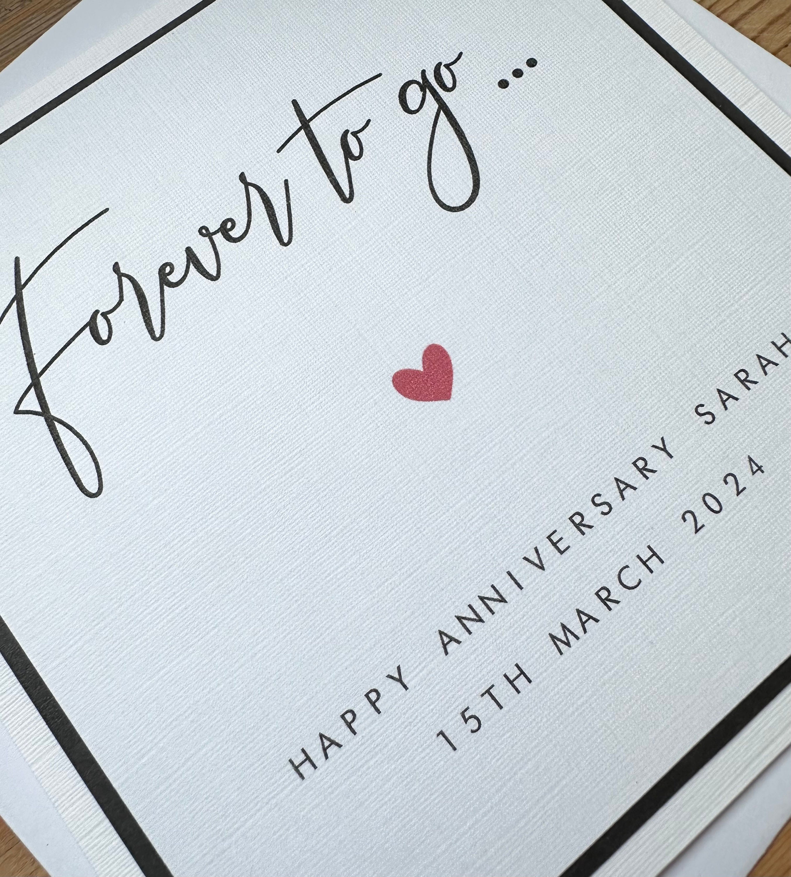 Personalised Wedding Anniversary Card - Husband / Wife / Son / Daughter ...