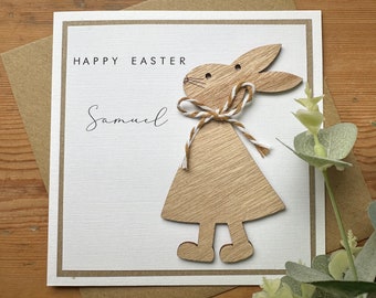 Personalised Easter Card - First Easter - Boy, Girl, Grandson, Granddaugher, Son, Daughter, Nephew, Niece - Easter Gift - Bunny