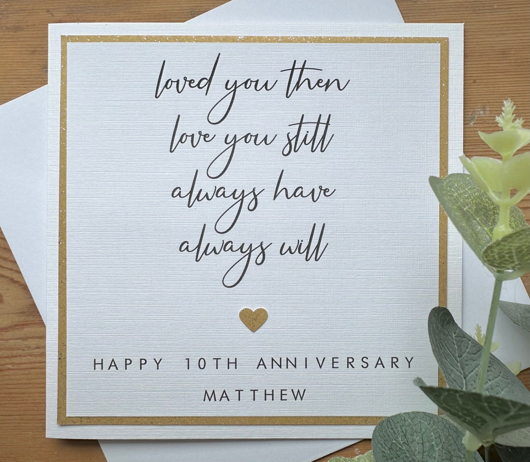 Anniversary Card Personalised - Husband / Wife - 1st / 2nd / 3rd / 4th ...