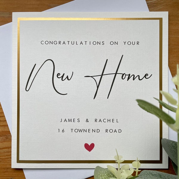 Personalised New Home Card