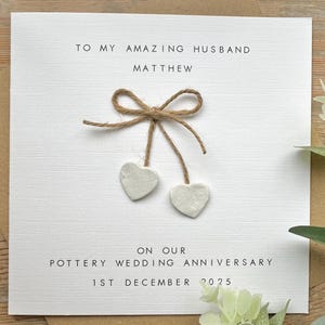 Tarjeta del noveno aniversario personalizada - Cerámica - Esposo/Esposa/Hijo/Hija - Noveno aniversario de bodas