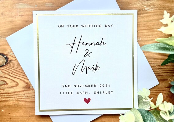 Sister Personalised Wedding Card Special Couple Daughter Son Brother Sister Personalised Wedding Card Special Couple Daughter Son Brother