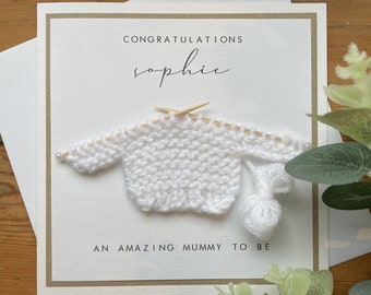 Personalised Mummy To Be Card - Baby Congratulations - New Mum To Be - Pregnancy Congratulations  - Baby Shower - Expecting A Baby