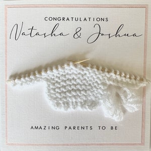 Personalised Parents To Be Knitted Jumper Card New Parents To Be New Baby Baby Shower Congratulations image 4