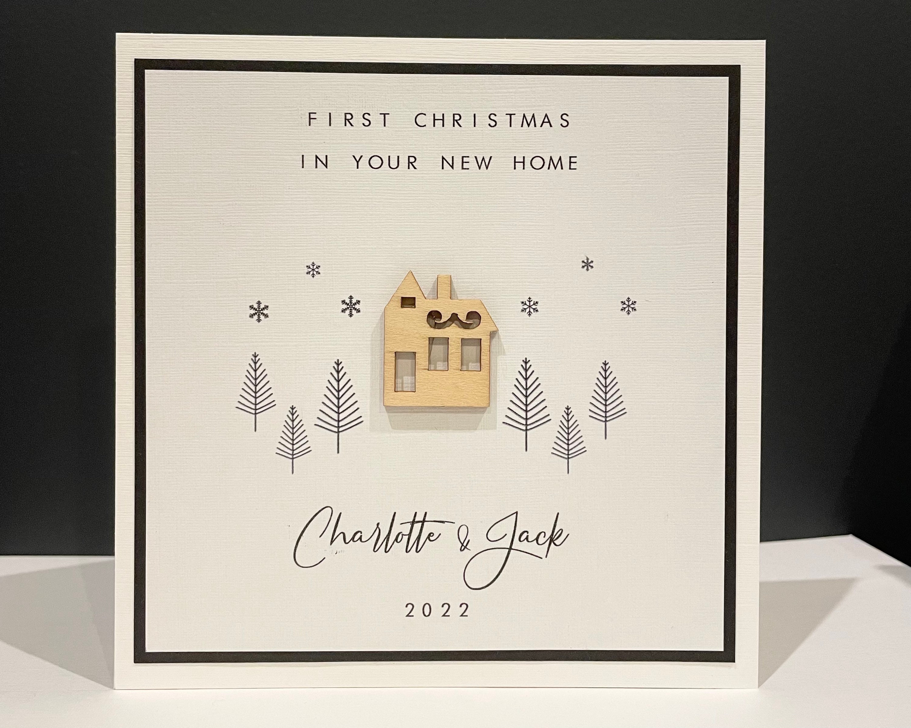 Personalisierte First Christmas In Your New Home Weihnachtskarte - Familie - Neues Haus - Weihnachtsgeschenk - 1st