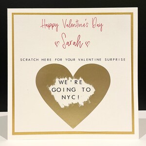 Carte Saint-Valentin Surprise Personnalisée - Gratter Et Révéler - Cadeau / Carte À Gratter - Femme, Petite Amie, Mari, Petit Ami