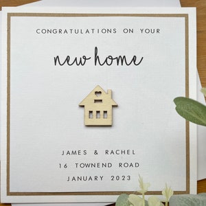 Carte Nouvelle Maison Personnalisée - Carte de Déménagement - Première Maison
