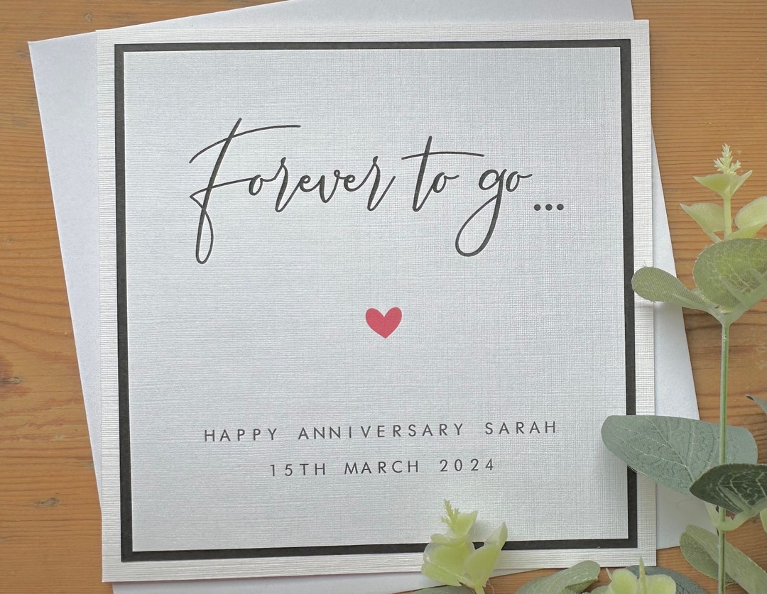 Personalised Wedding Anniversary Card - Husband / Wife / Son / Daughter ...