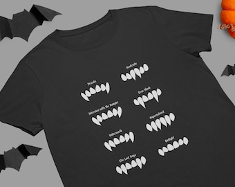 Iconic Vampire Teeth Tee | Inspired by Classic Vampire Shows and Films For Halloween