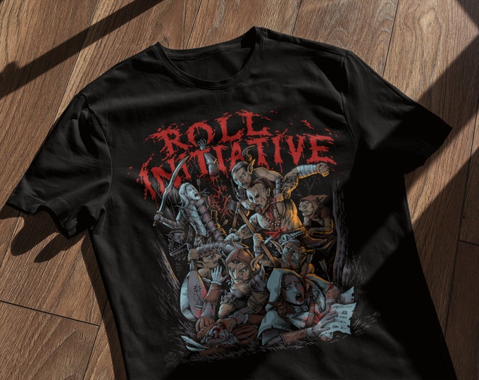 Goblin Roll Initiative T-Shirt - Defend yourself against a goblin hoard! D&D-themed graphic tee! - Dungeons and Dragons Shirt - Dnd