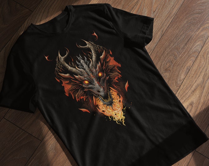 Feel the Dragon's Power with this Comfy Unisex Tshirt - Exclusive Dragon Graphic Tee!