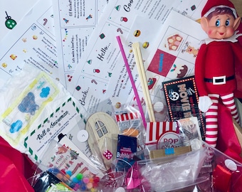 Elf Help Box, Christmas Elf on the Shelf Prop Box, Prop Activity Kit, 24 Activities, Free P&P, Stress Free