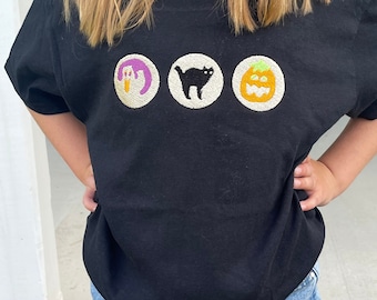 Embroidered Halloween Cookies shirt | cookie shirt |Halloween Shirt