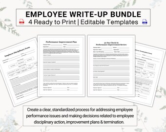 Employee Performance Improvement Bundle | Create Fair Systems for Training & Evaluating Poorly Performing Staff On Company Procedures Today!