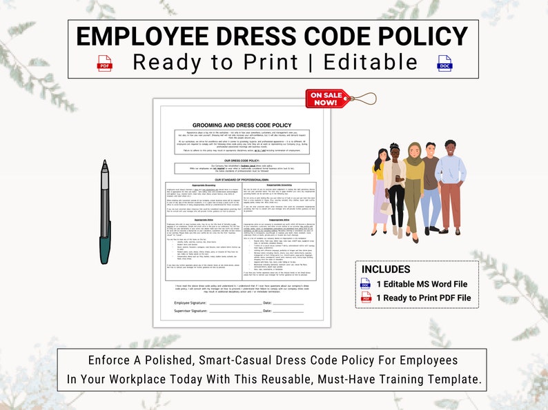 Employee Dress Code / Grooming Policy Employee Handbook Must Have