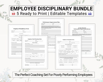 Employee Write Up Collection | Train Poorly Performing Employees On Company Policies / Expectations With This ReUsable Employee Coaching Set