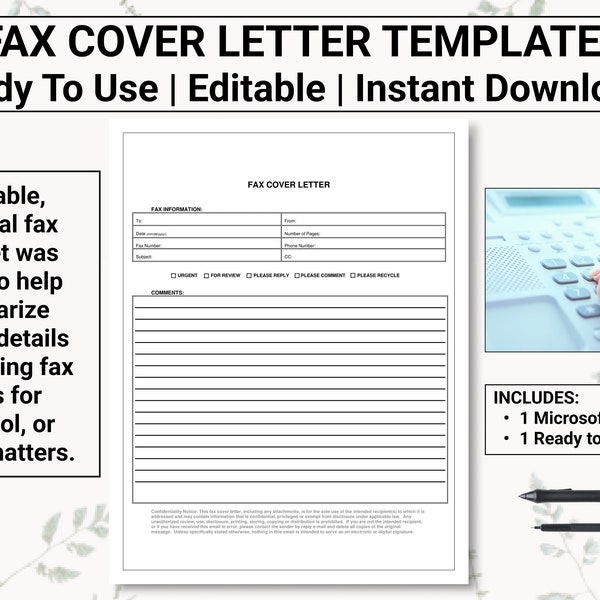 Fax Cover Sheet Template | Create An Automated System For Sending Important Emails, Files or Documents for Work, School & Personal Matters