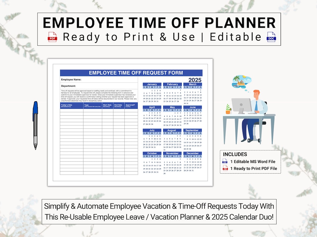 2025 Employee Timeoff Planning Calendar for PTO, Leave & More! Establish A Fair System for