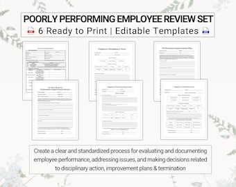 Employee Performance Training Set | Help Employees Develop, Succeed & Reach Their Full Potential. Improve Employee Morale |Employee Handbook