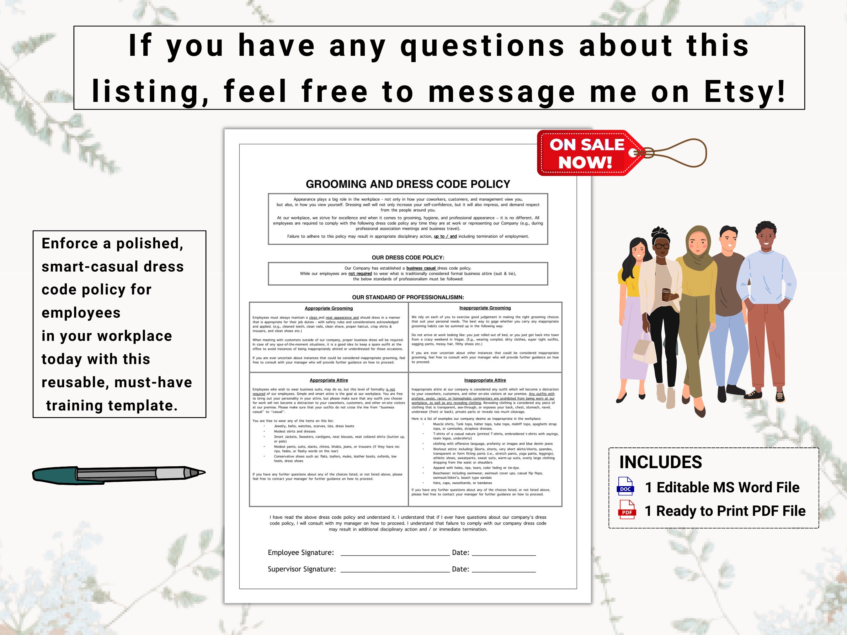 Employee Dress Code / Grooming Policy Employee Handbook Must Have