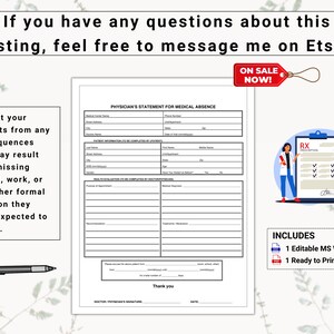 Doctor's Note / Doctor's Excuse Letter | Automate Patient Medical Sick ...