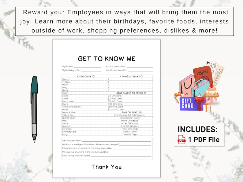 Employee get to Know Me Game Learn More About Your Employees birthdays