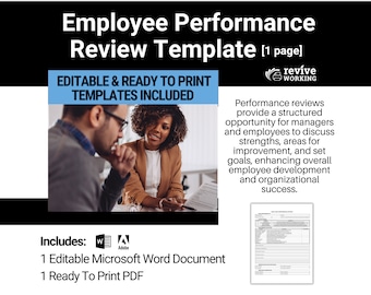 Employee Performance Review [Includes Promotion & Pay Raise Details] : Simplify Job Performance Meetings Today With This Re-Usable Template!