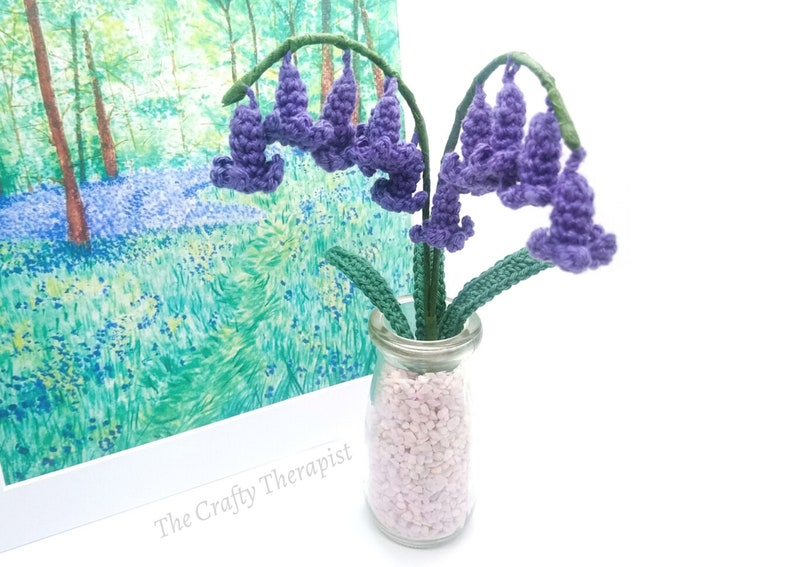 Bluebells Flower CROCHET PATTERN, Spring flower crochet pattern, crochet flower pattern, crochet bluebells image 2