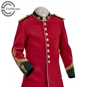 Red British Zulu War Jacket Vintage Officers Tunic Circa Jacket For Men & Women | Chest Size 34" to 54"