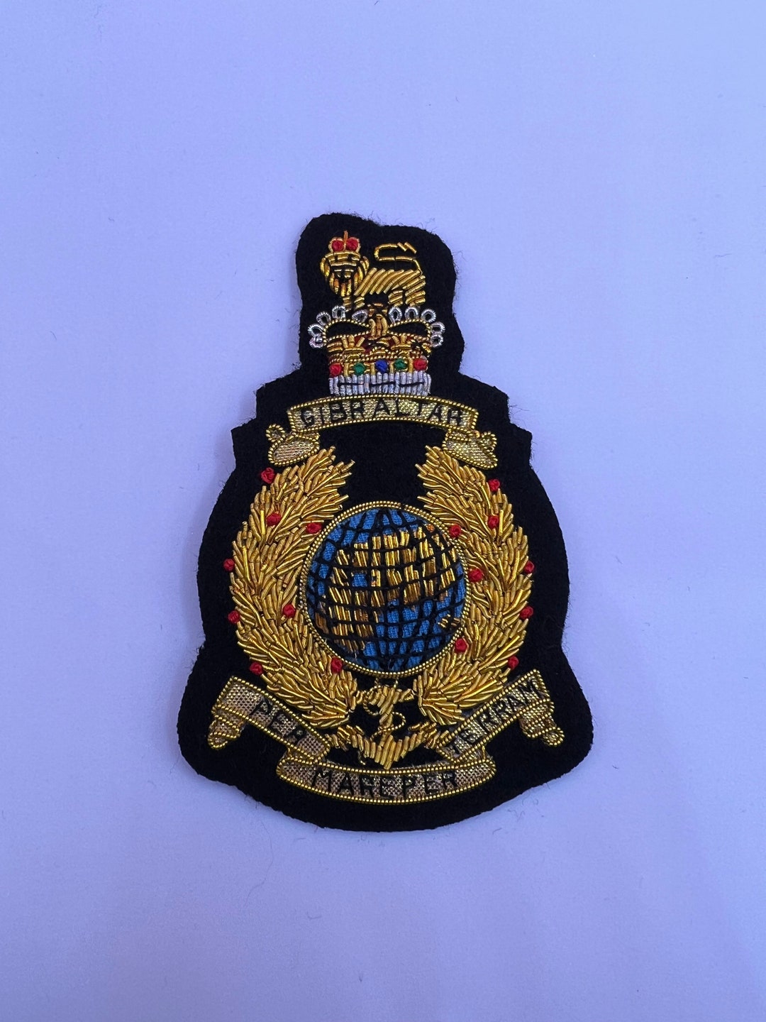The Corps of Royal Marines Hand Embroidered Bullion Wire Blazer Badge ...