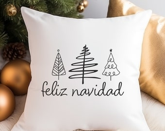 Feliz Navidad Elegant Pillow - Holiday Cheer for Your Home"