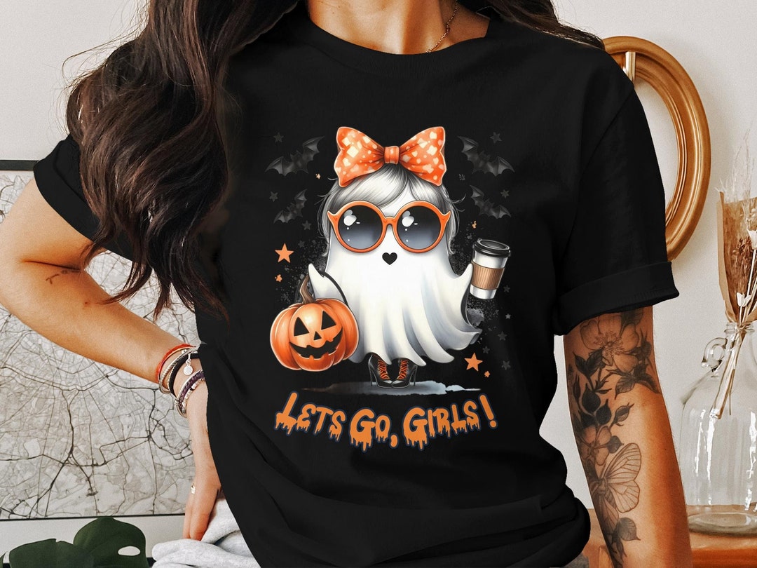 Halloween Cute Ghost Print T Shirt main image 1