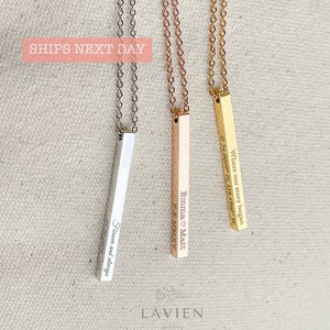 Collar de coordenadas personalizado, collar con nombre, fecha y barra grabada, collar con ubicación, regalos personalizados de NAVIDAD para esposa, novia, regalo de larga distancia